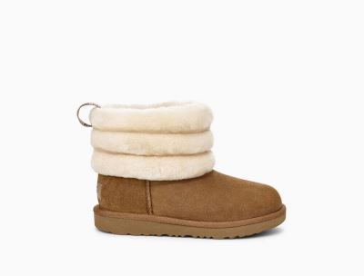 UGG Fluff Mini Quilted Boots for Big Kids - Chestnut/Brown India